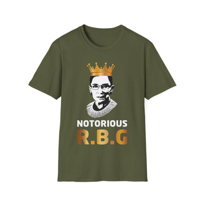 Funny Notorious R.B.G. Progressive Liberal Ruth Bader Ginsburg Crown Tshirt Men