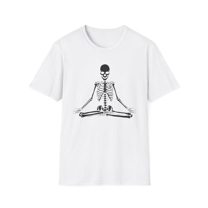 Meditating Skeleton Funny Freaky Yoga Zen Balance Halloween Costume Shirt for Men Women T-Shirt