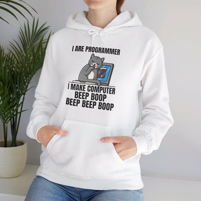 Funny I Are Programmer I Make Computer Beep Boop Cute Cat Hoodie For Men Women Hoodie