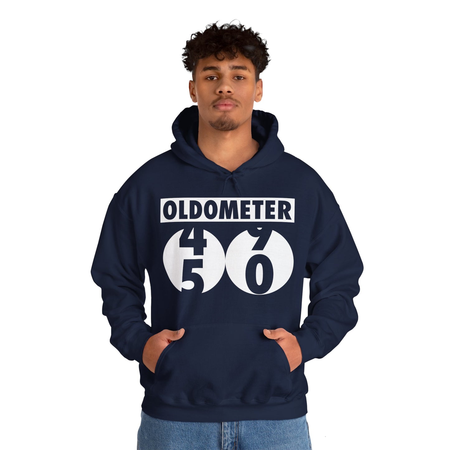 Funny Oldometer Odometer 50th Birthday Gift 50 yrs Old Joke Hoodie For Men Women Hoodie