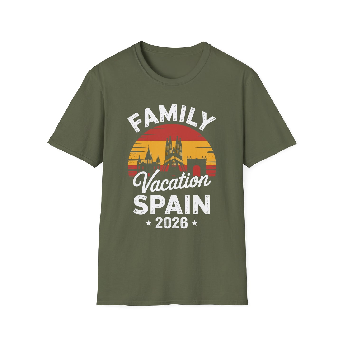 Family Vacation Spain 2026 Traveler Trip Tour T-Shirt For Men Women Tourist