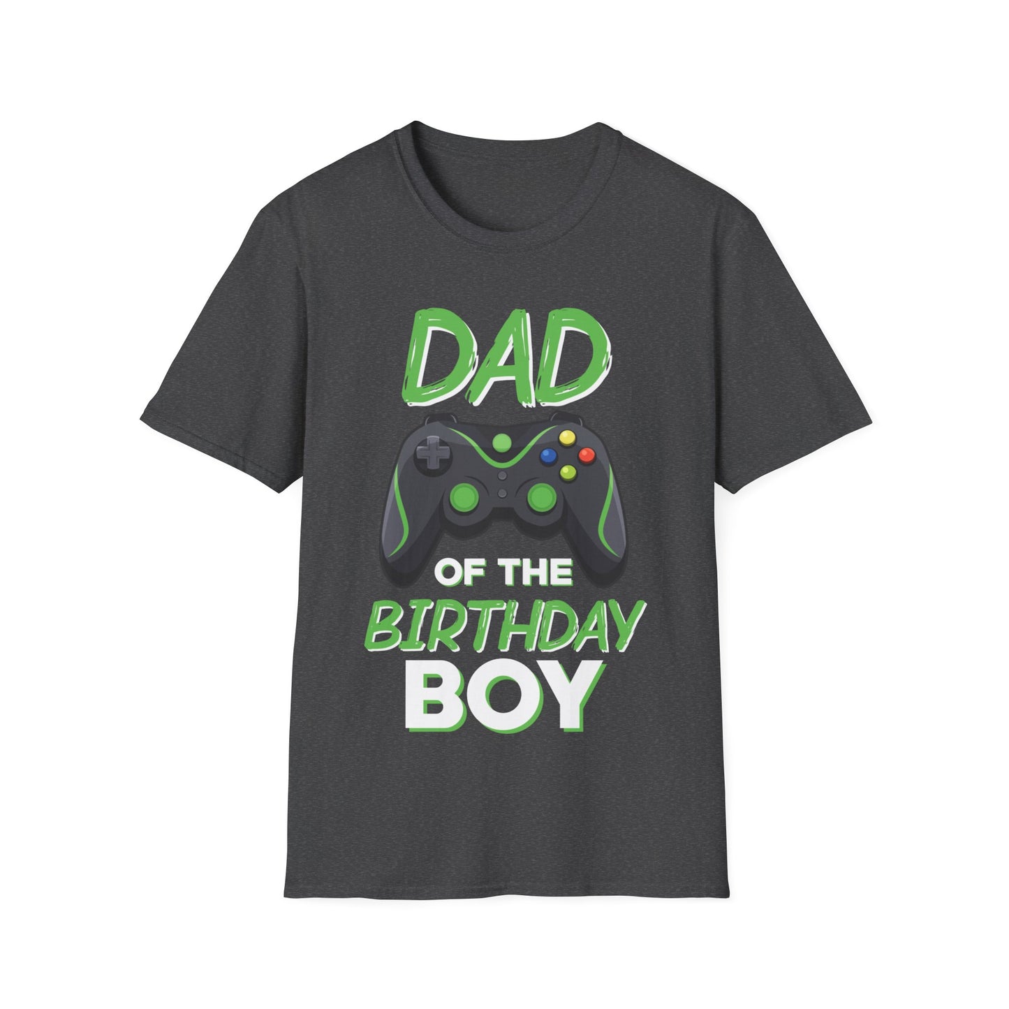 Dad of The Birthday Boy Video Gaming Gamer Birthday Party T-Shirt for Men