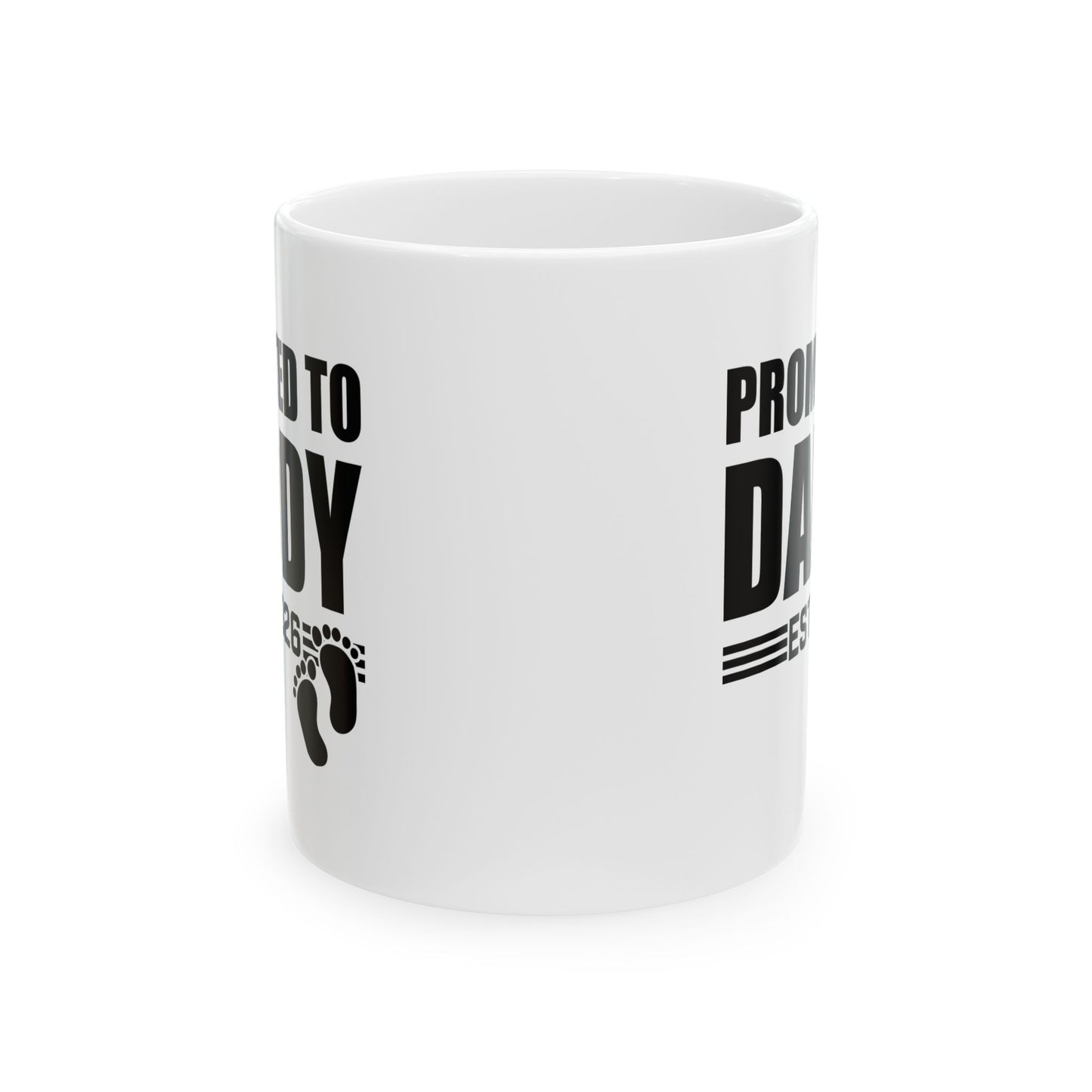 Mens Promoted To Daddy 2026 Pregnancy Announcement Gift Coffee Mug