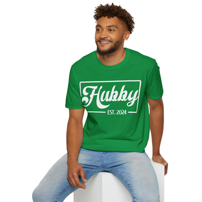 Hubby Est 2024 Just Married Honeymoon Wedding Couples T-Shirt For Men T-Shirt