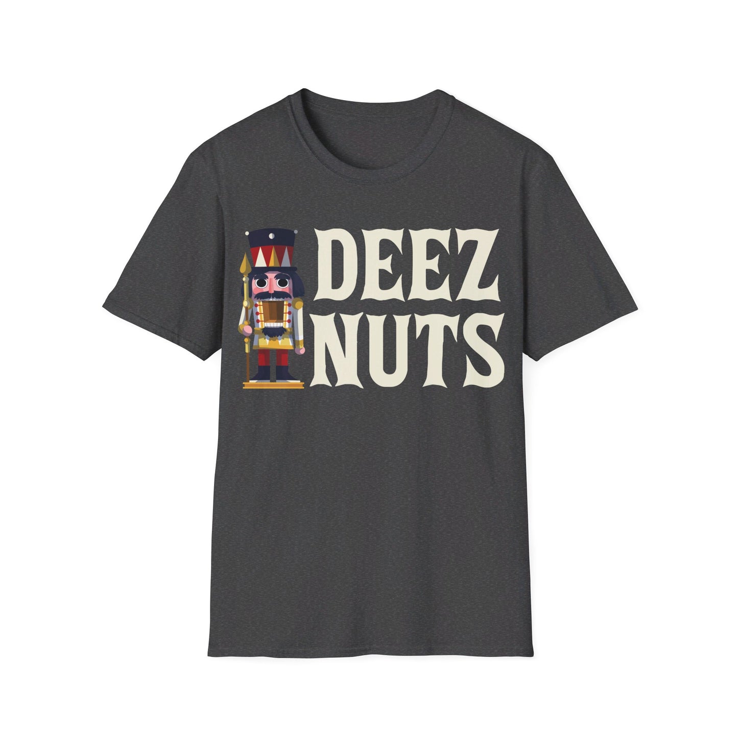 Funny Deez Nuts Nutcracker Ugly Christmas Meme Xmas Gift T-Shirt Men Women