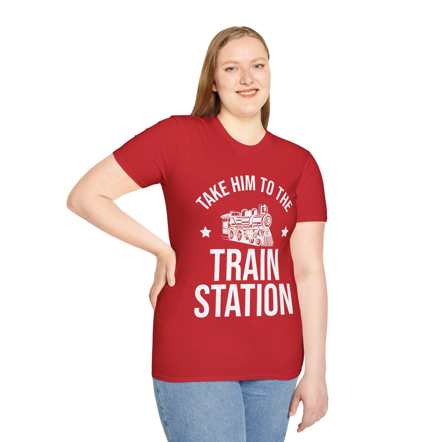 Take Him To The Train Station Platform T-Shirt Men Women