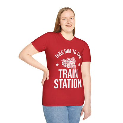 Take Him To The Train Station Platform T-Shirt Men Women