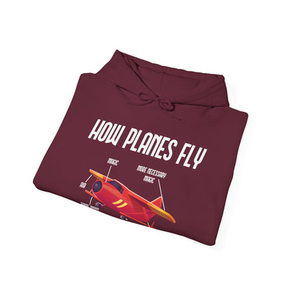 Funny How Planes Fly Airplane Parts Design For Flight Lovers Hoodie