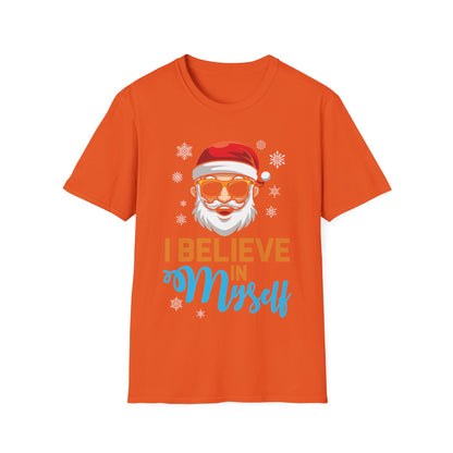 I Believe In Myself Santa Claus Funny Christmas Santa Xmas T-Shirt