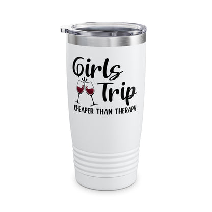 Funny Girls Trip Cheaper Than Therapy Beach Vacation Party Tumbler For Women