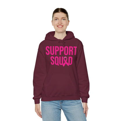 Support Squad Breast Cancer Warrior Awareness October Pink Hoodie