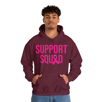 Support Squad Breast Cancer Warrior Awareness October Pink Hoodie
