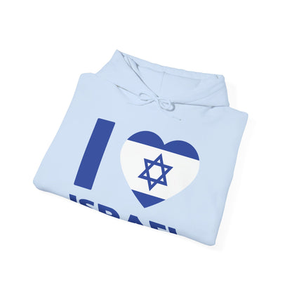 I Love Israel Flag Heart Jews Jewish Hoodie For Men Women Hoodie