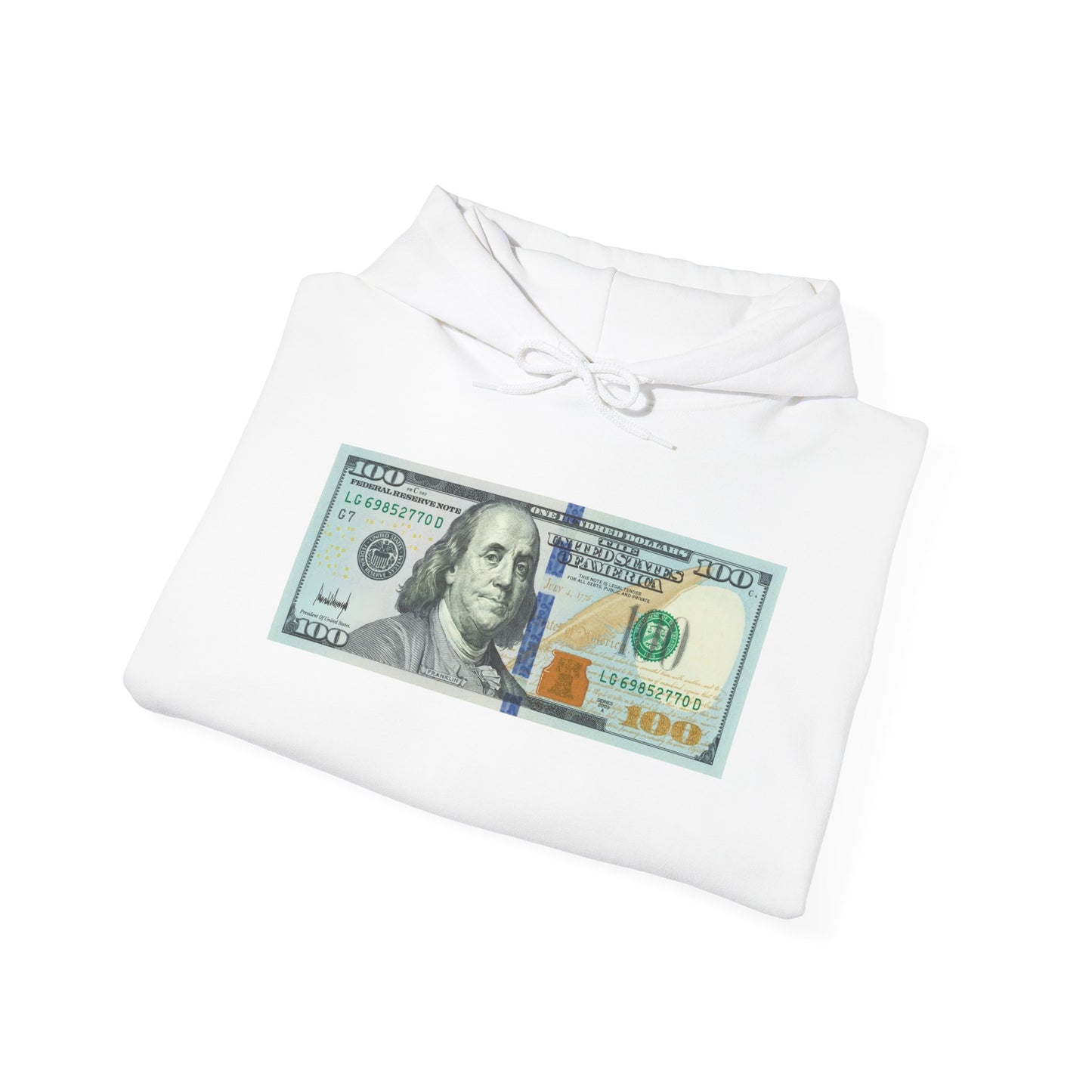 Funny Pro Trump 100 Dollar Bill Donald Trump Signature 4th of July American Patriot Support Trump Gift Hoodie