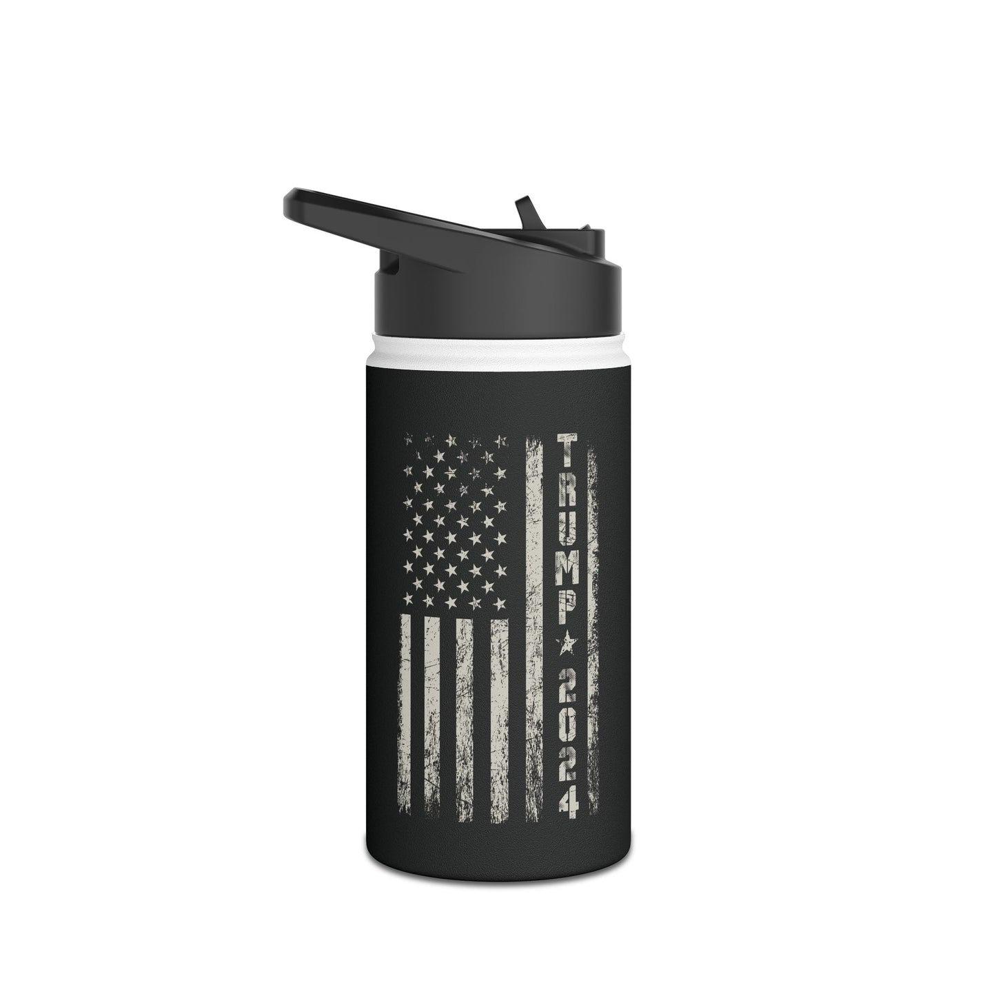 Pro-Trump American Flag Trump 2024 President 45 Water Bottle Men Women