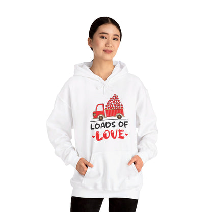 Funny Loads of Love Tractor Cute Valentines Day Truck Hoodie