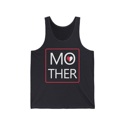 Womens Mother Heart Retro Mothers Day Mom Tank Tops