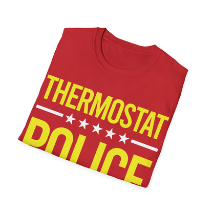 Mens Thermostat Police For A Police Fathers Day Dad Papa T-Shirt