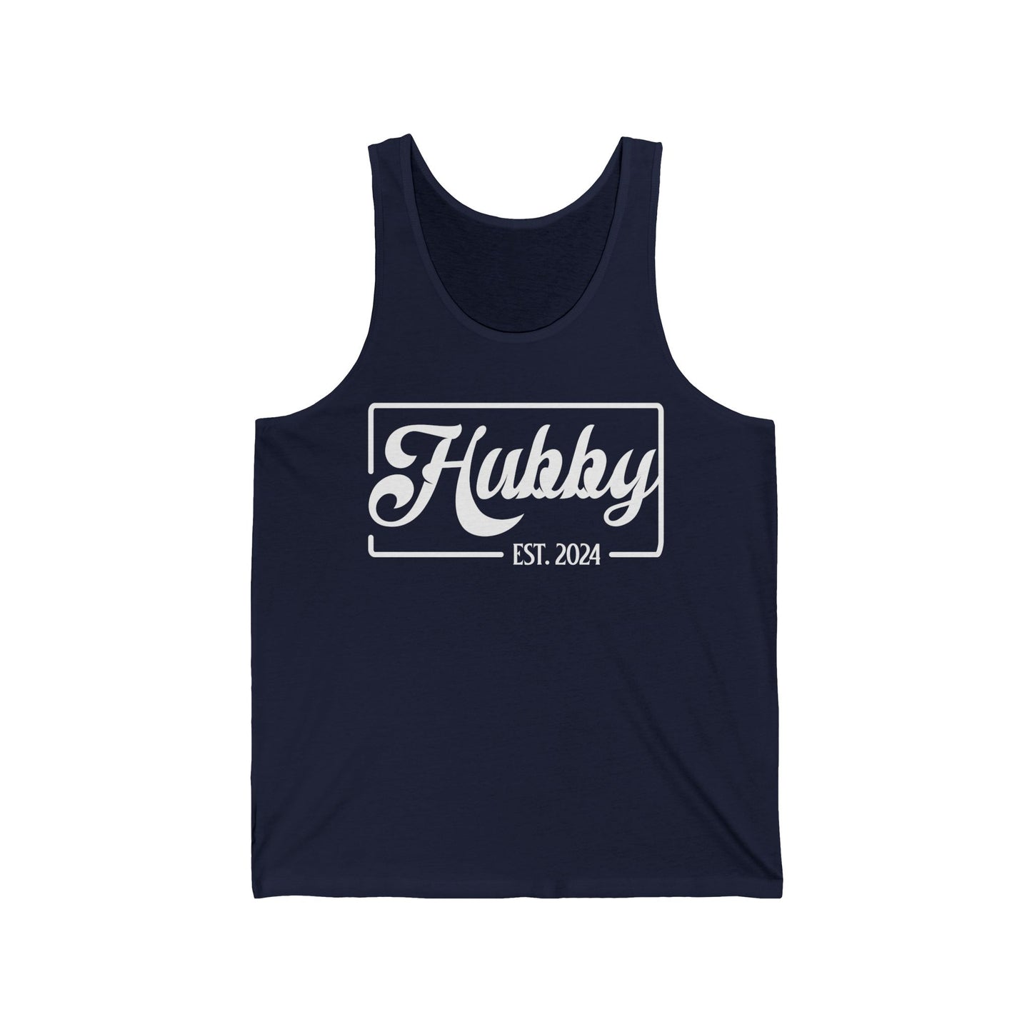 Hubby Est 2024 Just Married Honeymoon Wedding Couples Tank Top For Men Tank Top