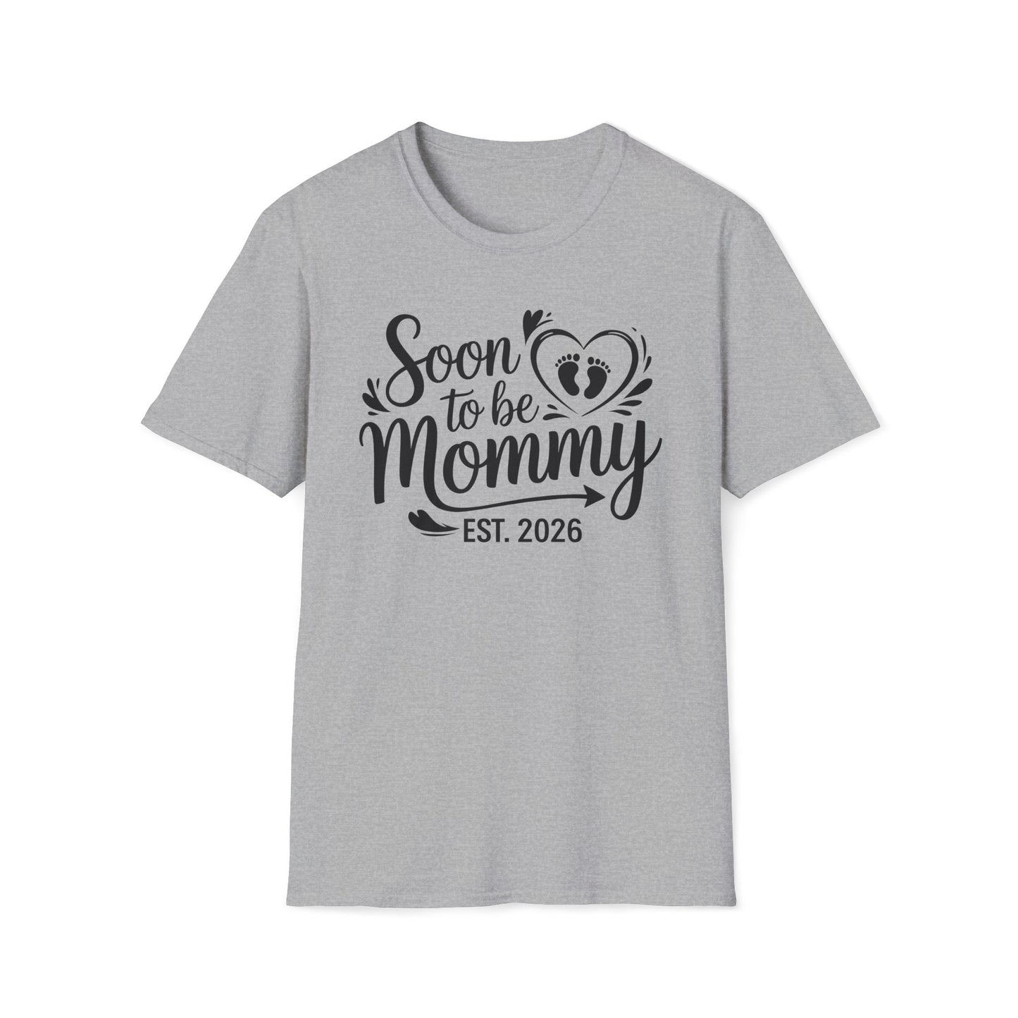 Funny Soon to be Mommy 2026 Mother's Day First Time Mom Pregnancy T-Shirt For Women