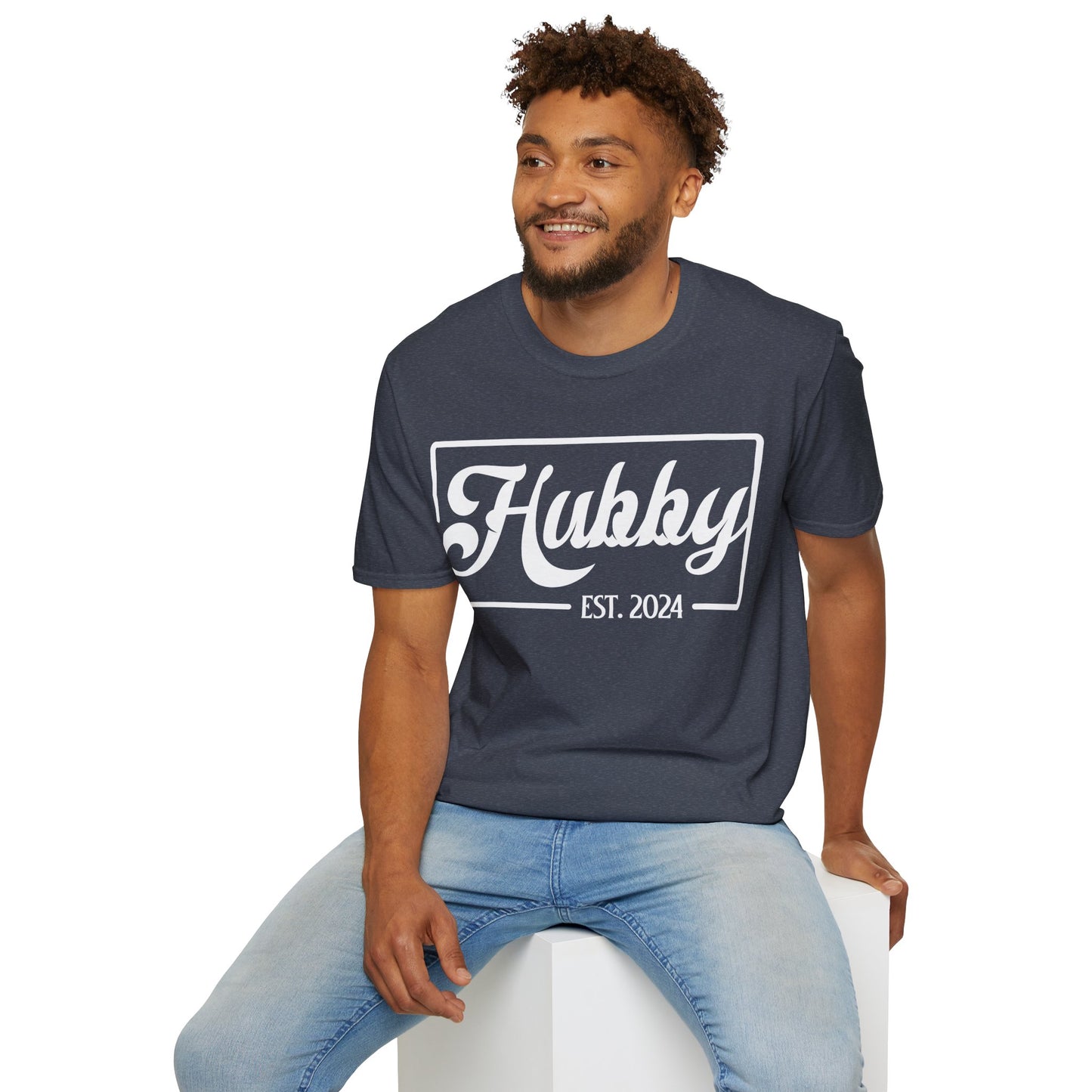 Hubby Est 2024 Just Married Honeymoon Wedding Couples T-Shirt For Men T-Shirt