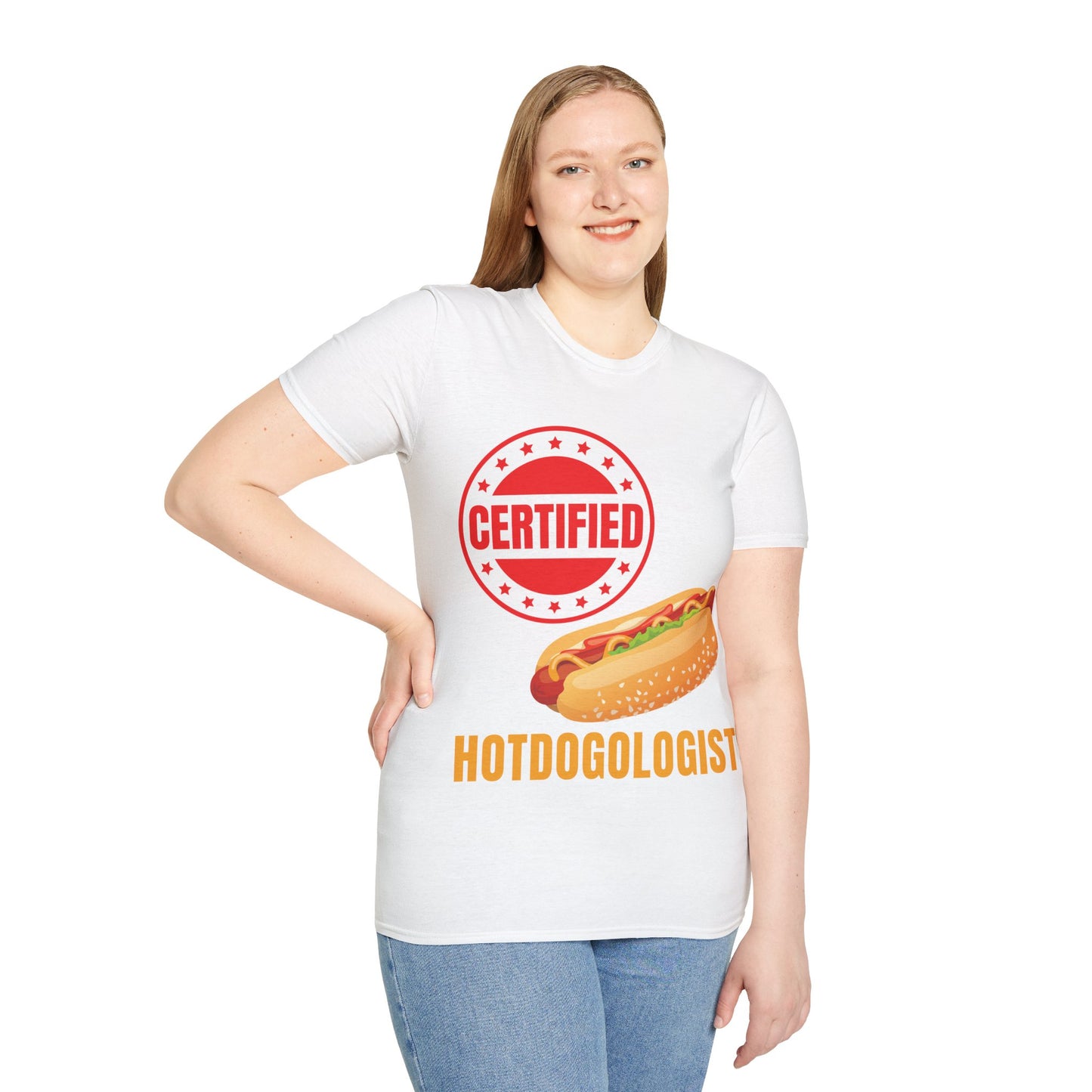 Certified Hotdogologist Hotdog Cool Sausage Hot Dog Lover T-Shirt For Men Women T-Shirt