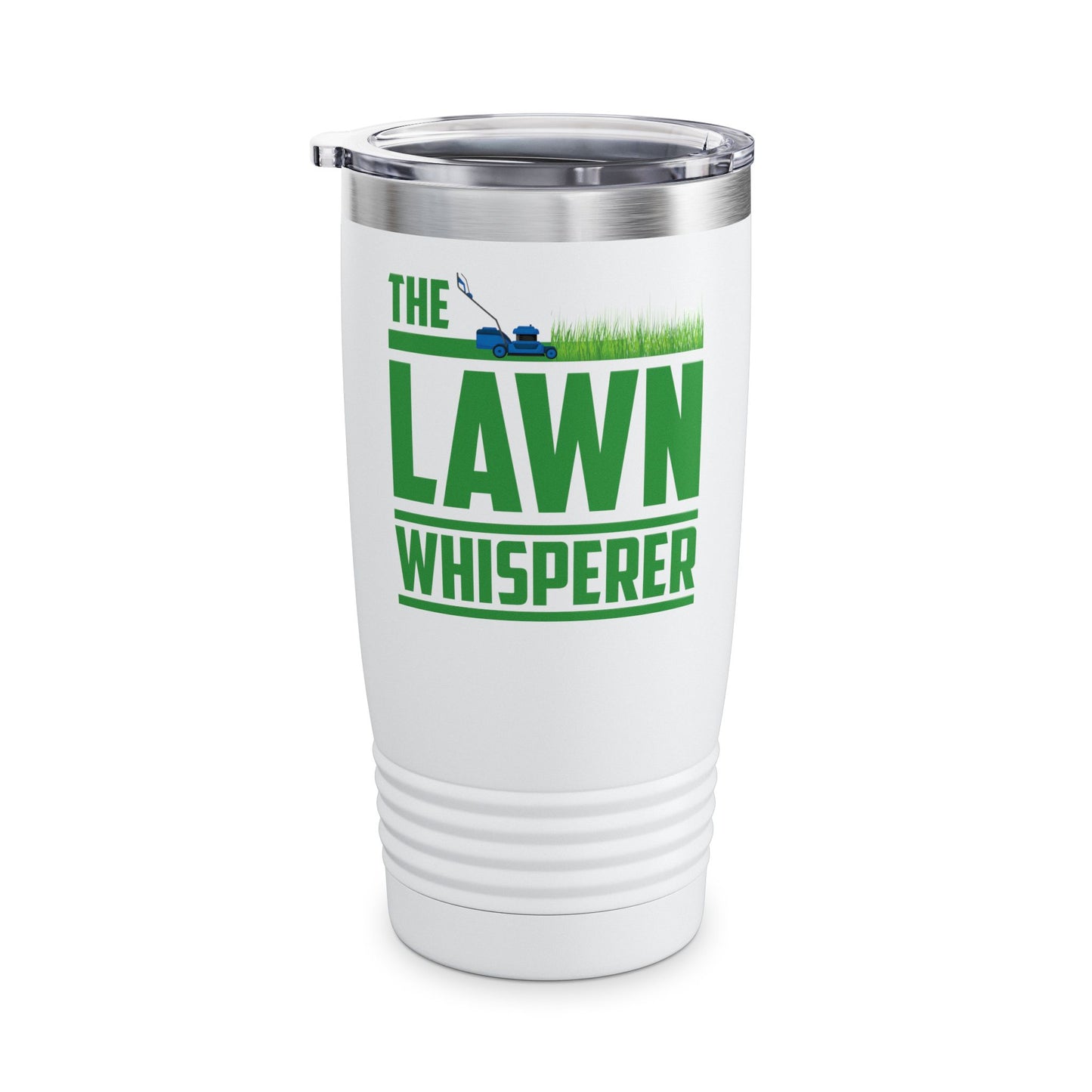 The Lawn Whisperer Funny Riding Mower Retro Mowing Dad Gift Ringneck Tumbler