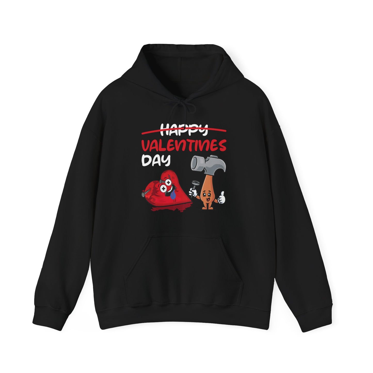 Funny Anti Valentines Day Gift Carpentor Cupid Heart Hammer Nails Hoodie For Men Women Hoodie