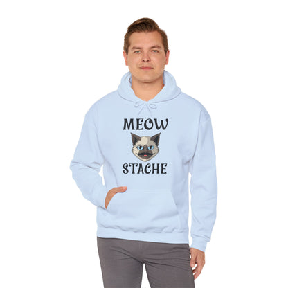 Meowstache Cat Mustache Moustache Beard Bearded Kitten Lovers Hoodie For Men Women Hoodie