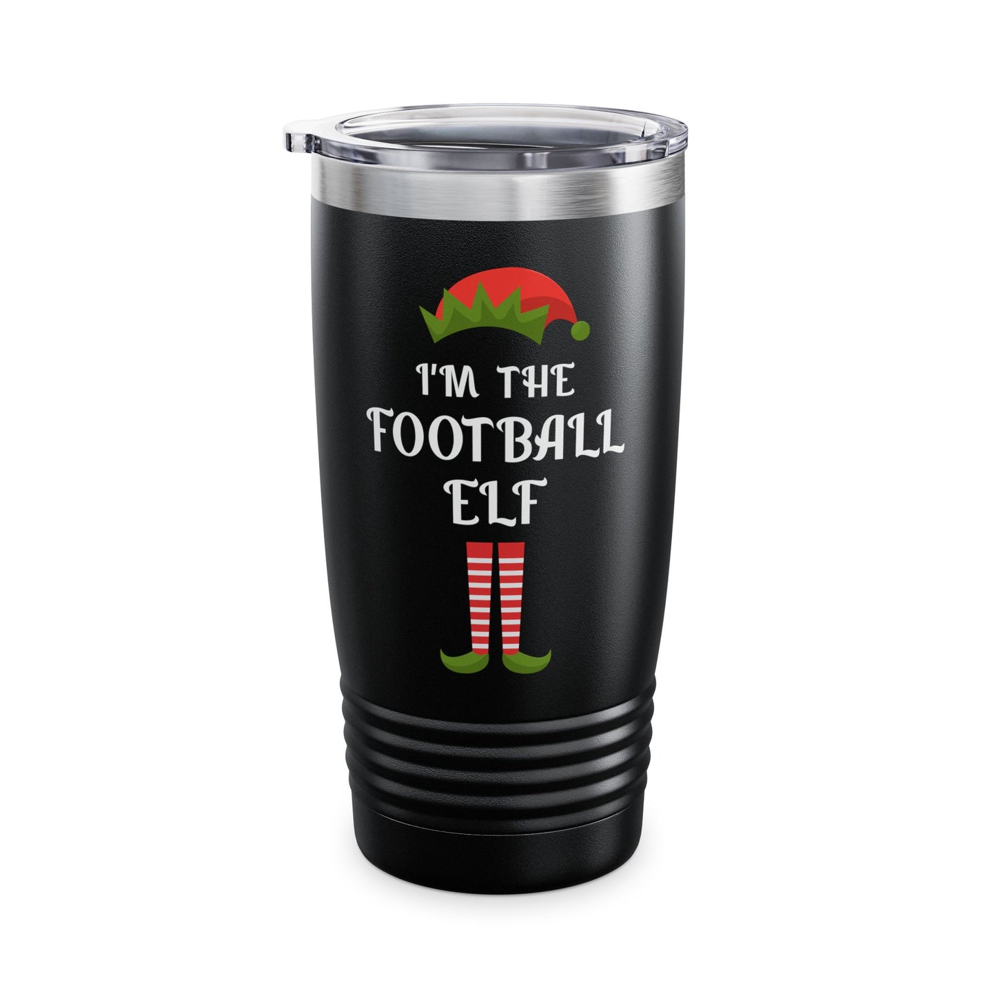 Funny I Am The Football Elf Matching Family Christmas Gift Sport Tumbler