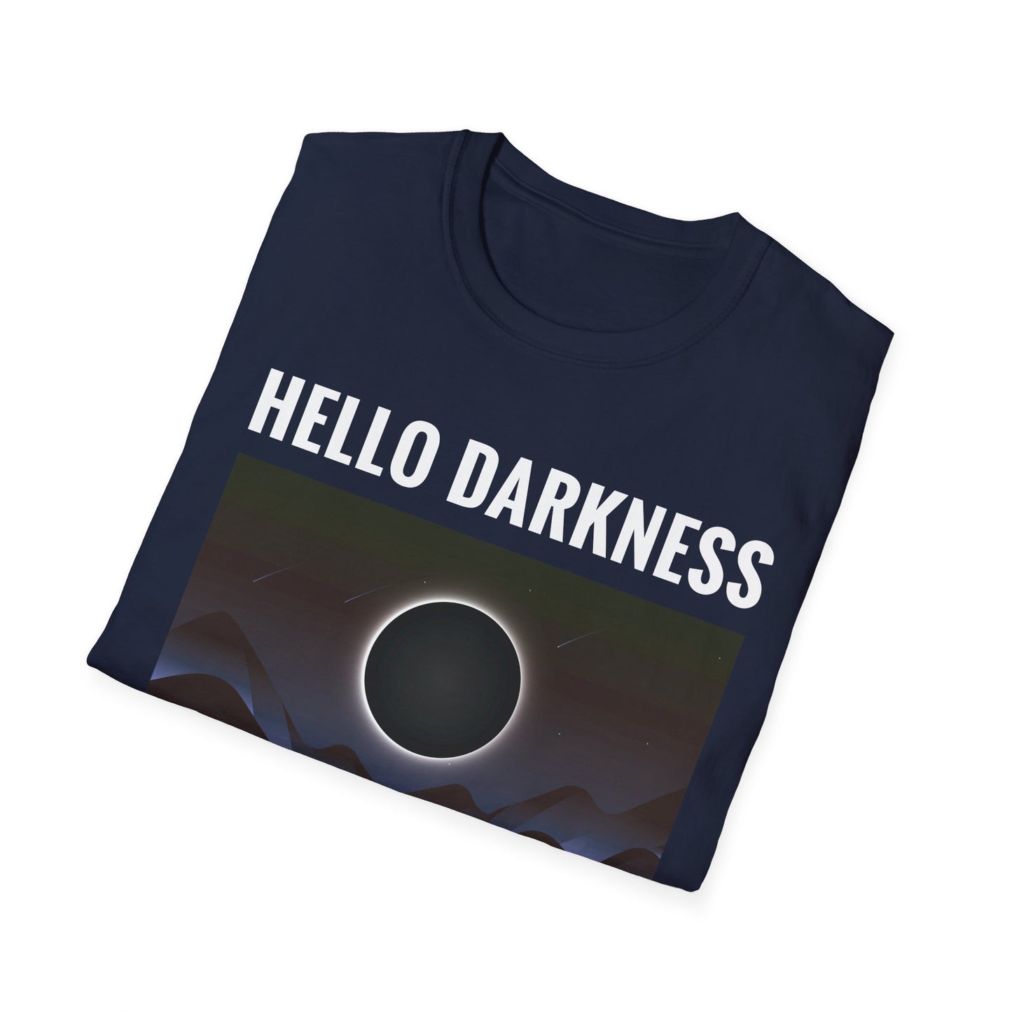 Funny Hello Darkness My Old Friend Solar Eclipse April 08, 2024 T-Shirt For Men Women T-Shirt
