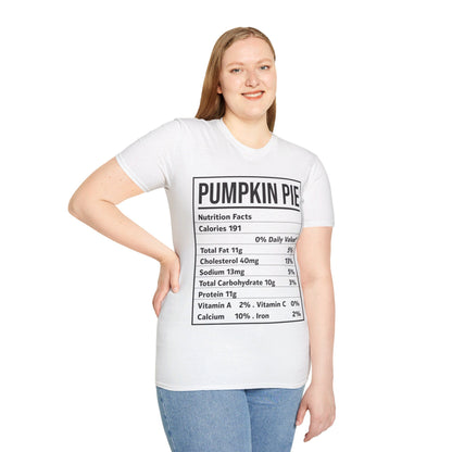 Pumpkin Pie Nutrition Facts Funny Family Matching Christmas Costume T-Shirt For Men Women