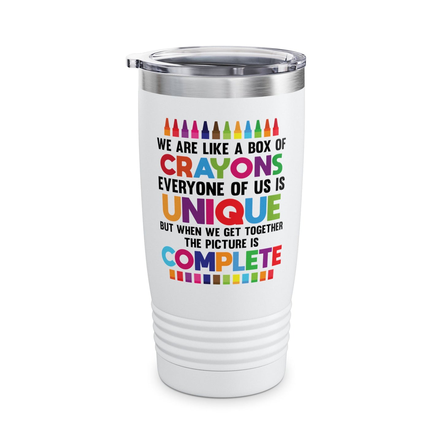 Funny Teacher We Are Like a Box of Crayons Back to School Tumbler For Men Women Kids Tumbler