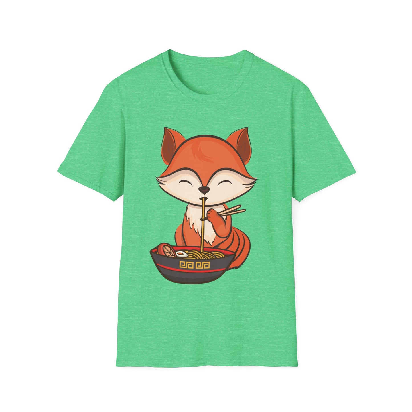 Fox Eating Ramen Kawaii Tee Japanese Cute Lovely Tank Top Men Women