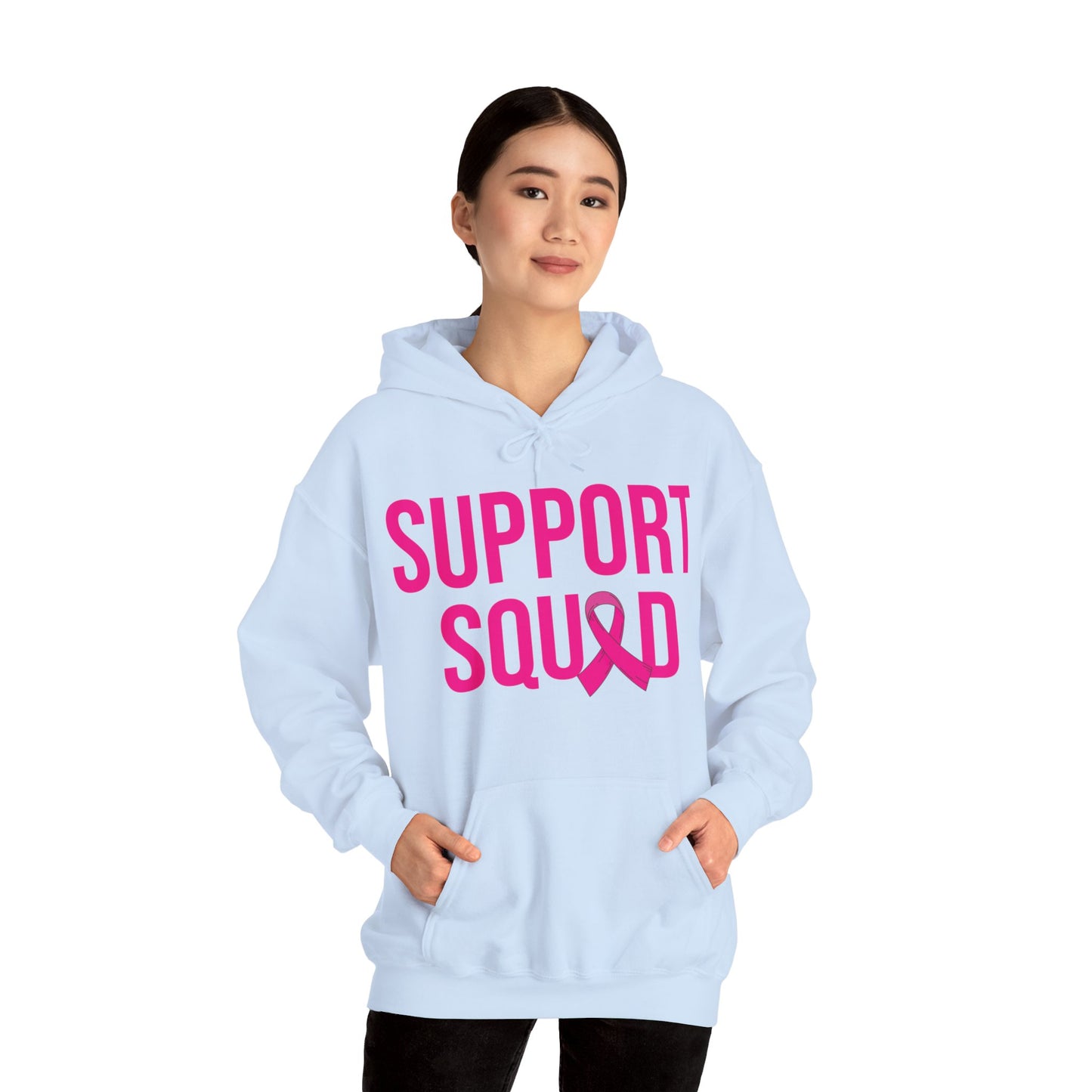 Support Squad Breast Cancer Warrior Awareness October Pink Hoodie