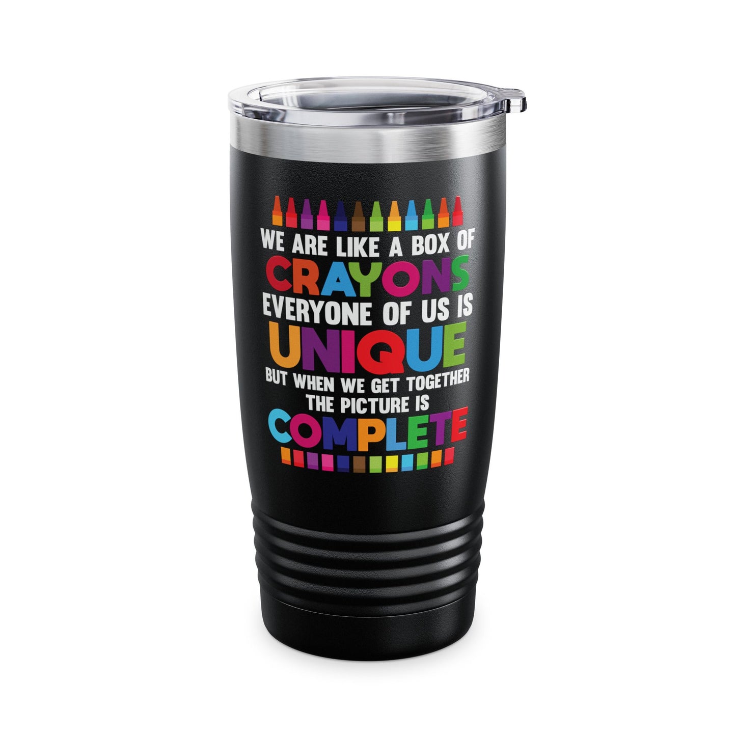 Funny Teacher We Are Like a Box of Crayons Back to School Tumbler For Men Women Kids Tumbler