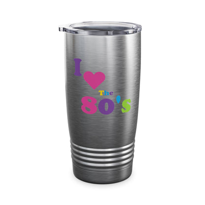 Womens I Love The 80s Tumbler Disco 80s Costumes Retro Tumbler