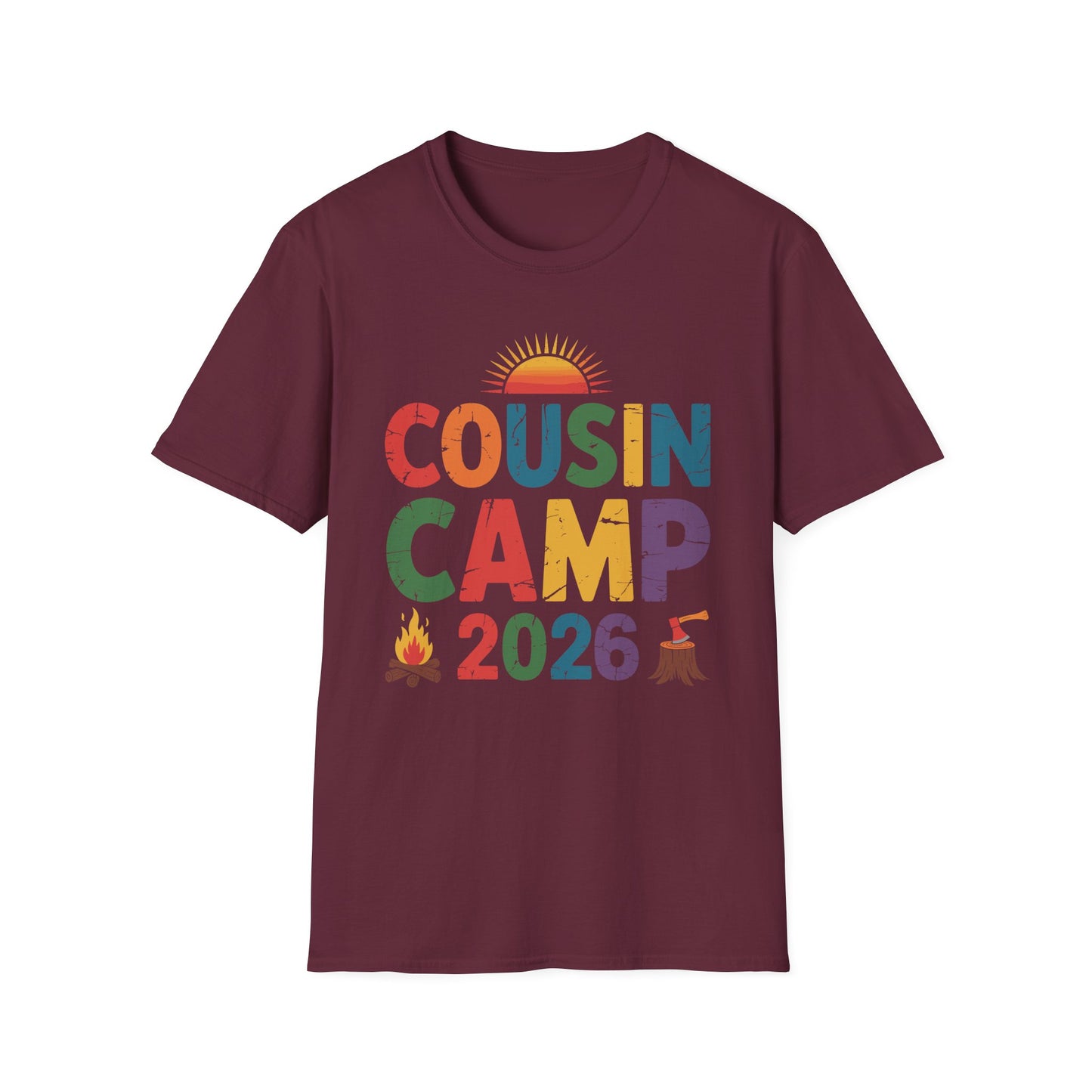 Cousin Camp 2026 Camping Campfire Summer Vacation Family T-Shirt