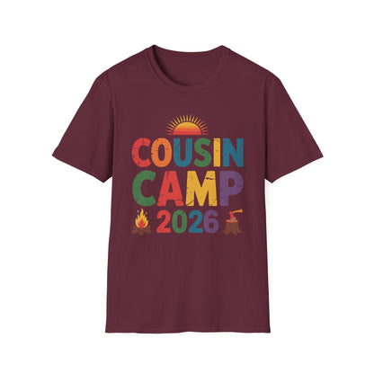 Cousin Camp 2026 Camping Campfire Summer Vacation Family T-Shirt