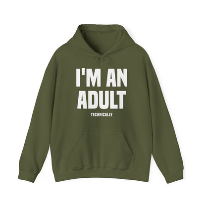 Funny I Am An Adult Technically Hoodie 18th Birthday Hoodie Boys Girls