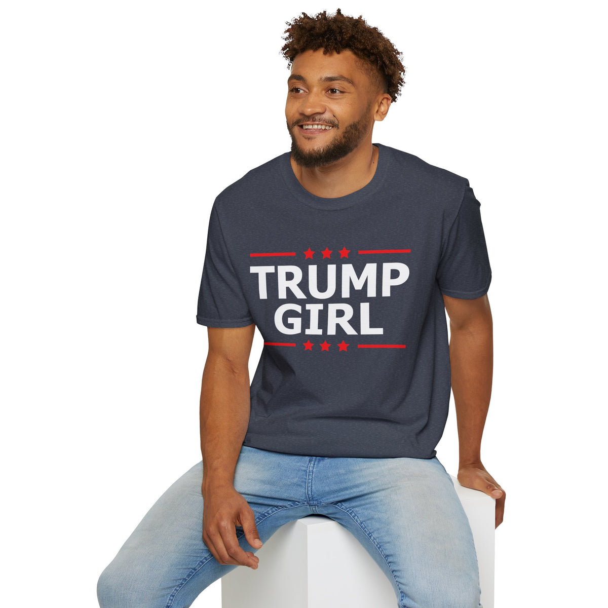 Cute Trump Girl Republican US Flag 2024 Vintage Vote T-Shirt