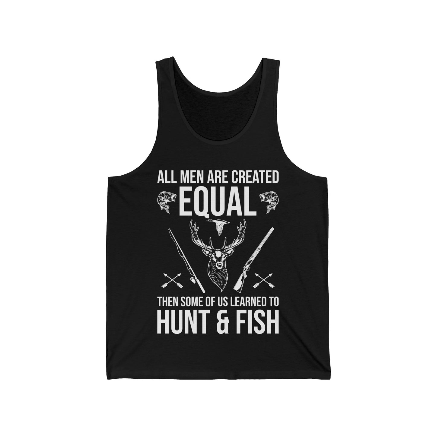 Funny Hunting Some Of Us Learned To Hunt & Fish Gift Tank Top