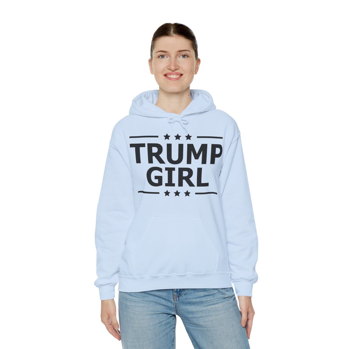 Cute Trump Girl Republican US Flag 2024 Vintage Vote Hoodie