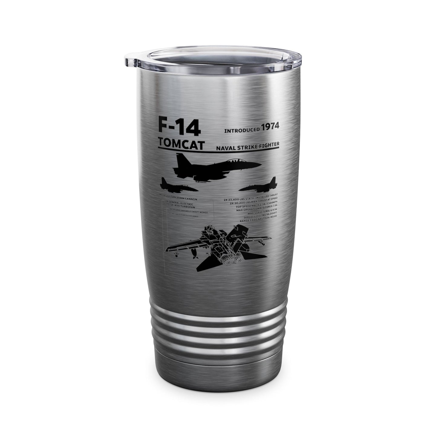 F-14 Tomcat Navy Fighter Jet Diagram Enthusiast Tumbler For Men Women Tumbler