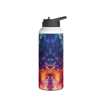 Galaxy Vibrant Pattern Stainless Steel Water Bottle with Twist-on Lid and Double-Wall Vacuum Insulation