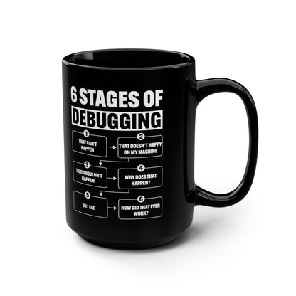 Stages of Debugging Funny Programming Computer Science Coffee Mug