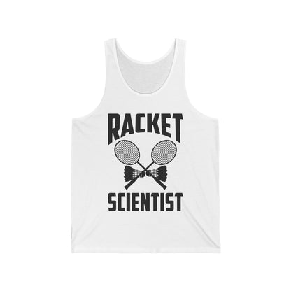 Funny Badminton Player Tank Tops Racket Scientist Badminton Gift Tank Tops for Men Women