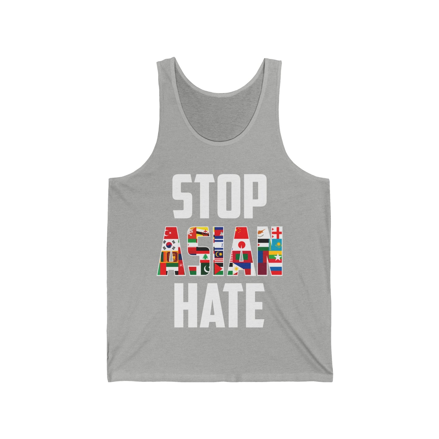 Stop Asian Hate Proud Asian American Justice Anti-Racism Equality Tank Tops