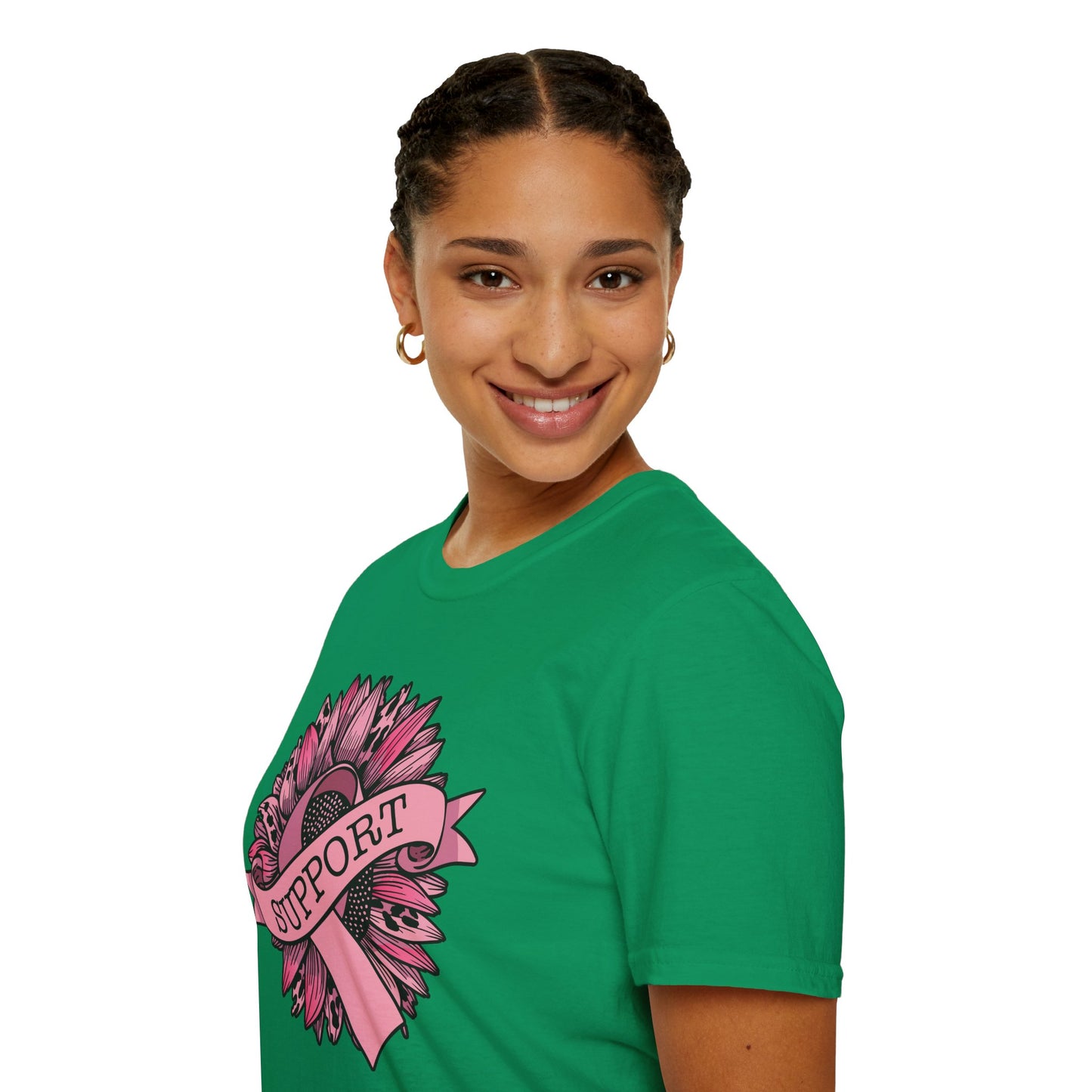 Sunflower Pink Breast Cancer Awareness Women Warrior T-Shirt For Men Women