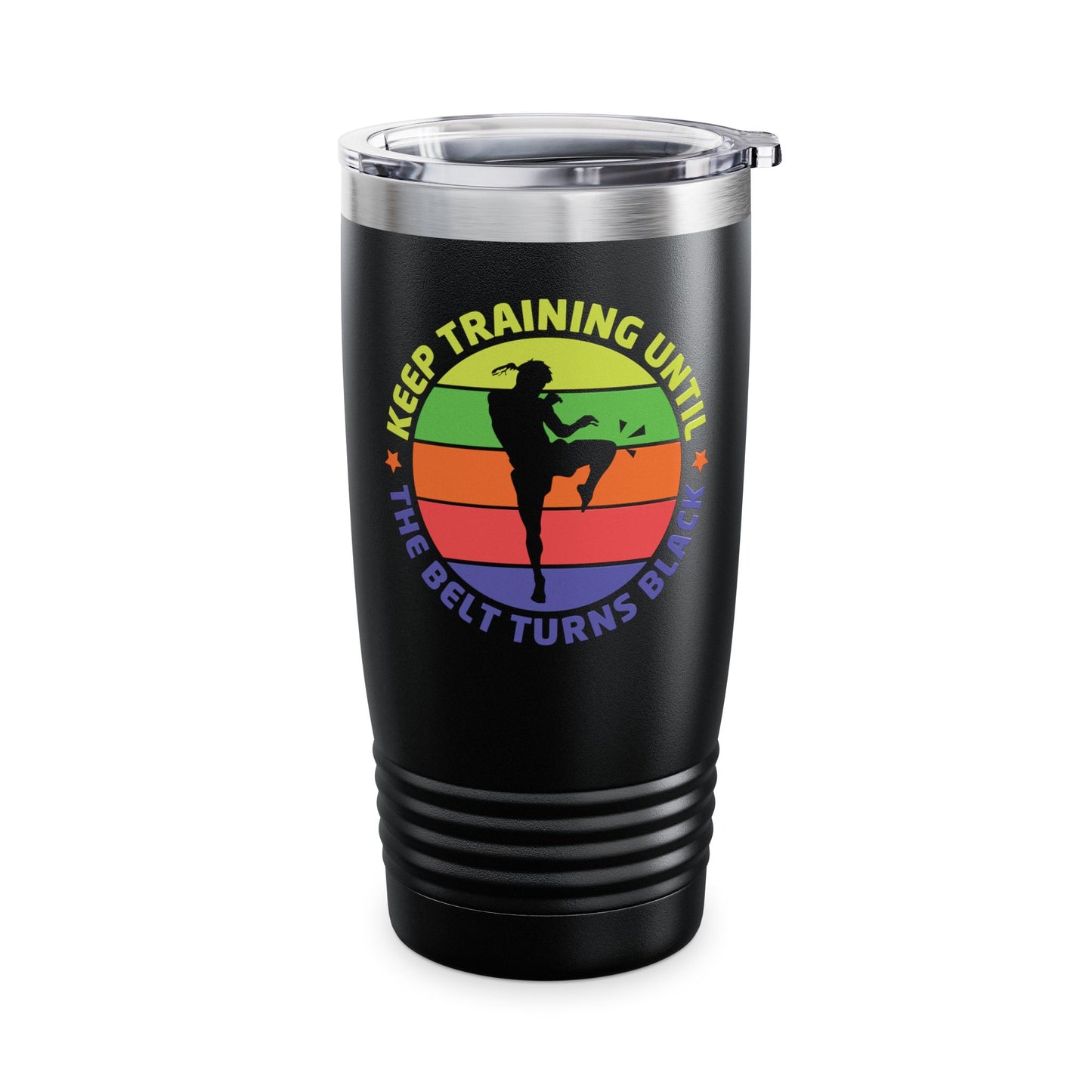 Funny Keep Training Until The Belt Turns Black Karate Tumbler For Men Women Kids Tumbler